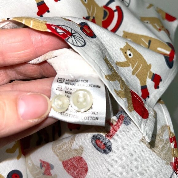 The Sharkey’s Gallery Button Up Shirt Mens Size XL Pure Cotton Circus Bear Print - Picture 5 of 10